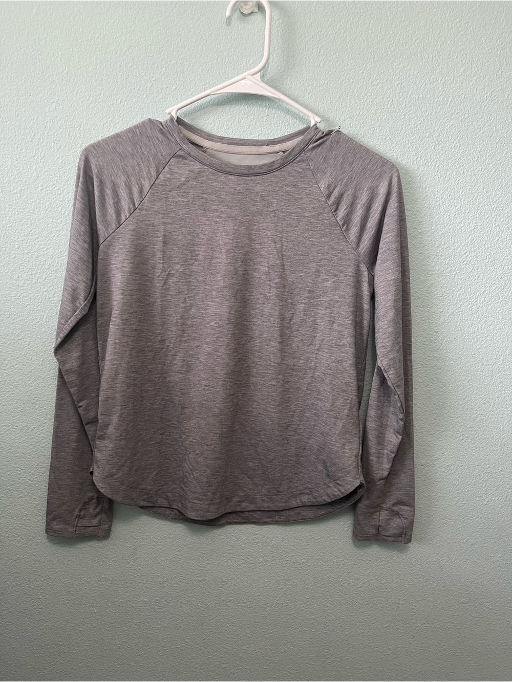Athleta Girls' Gray Long Sleeve Athletic Top